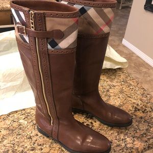 Burberry brown riding boots